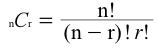 formula for combinations